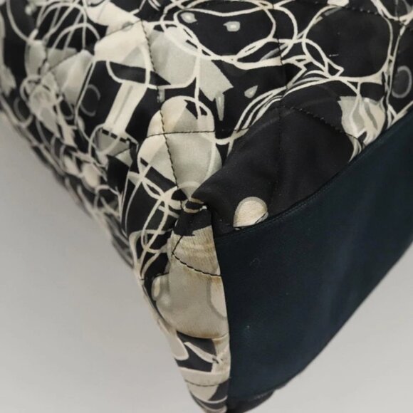 CHANEL Matelasse Chain Shoulder Bag Silk Black CC - Picture 9 of 14